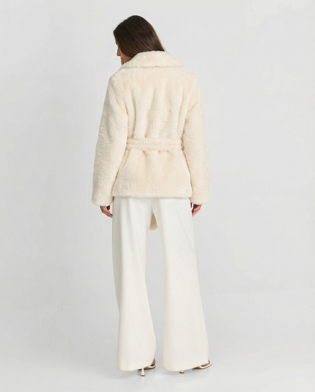 Camille | Elegant Belted Faux Fur Coat