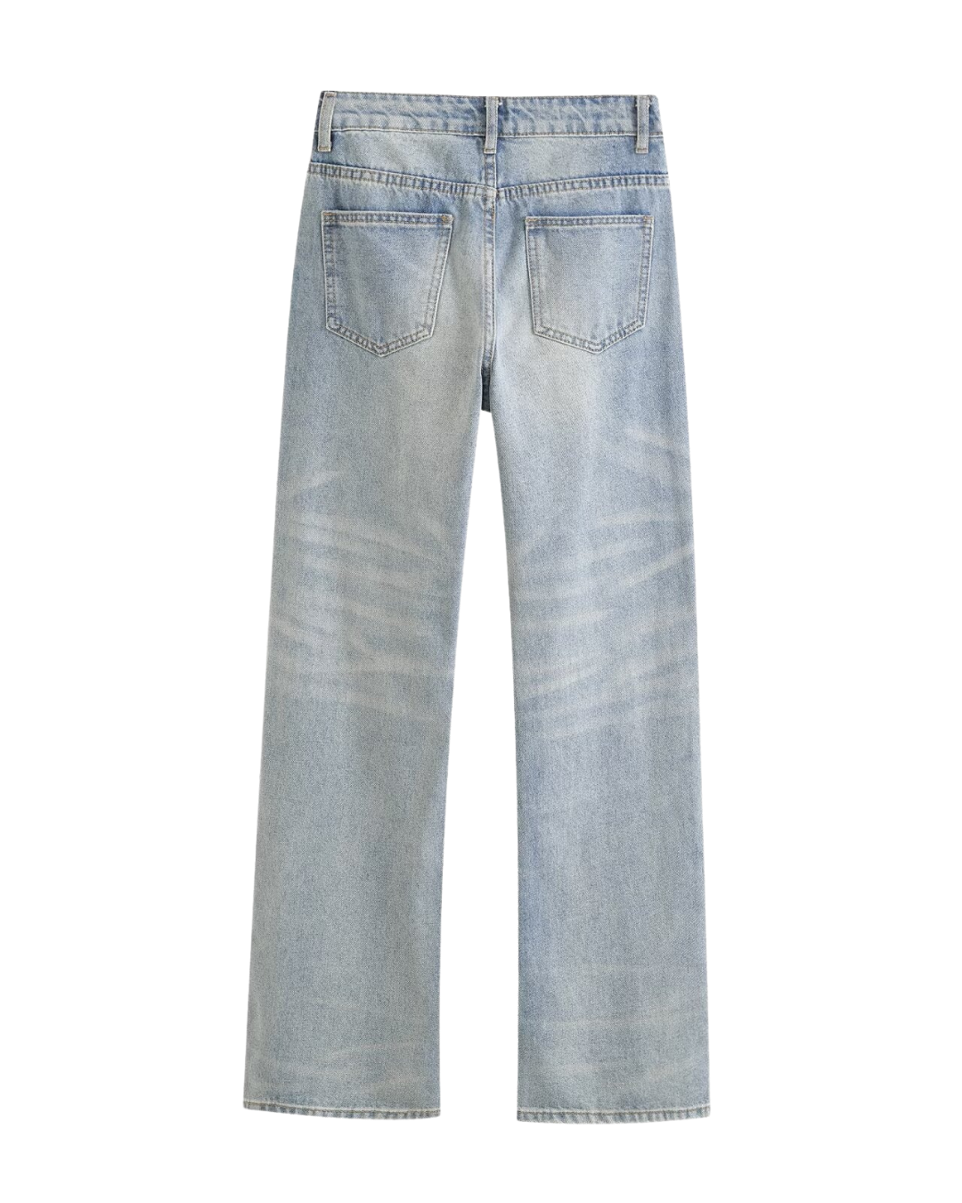 Neve | High Waisted Wide Leg Jeans Light Blue Vintage Faded