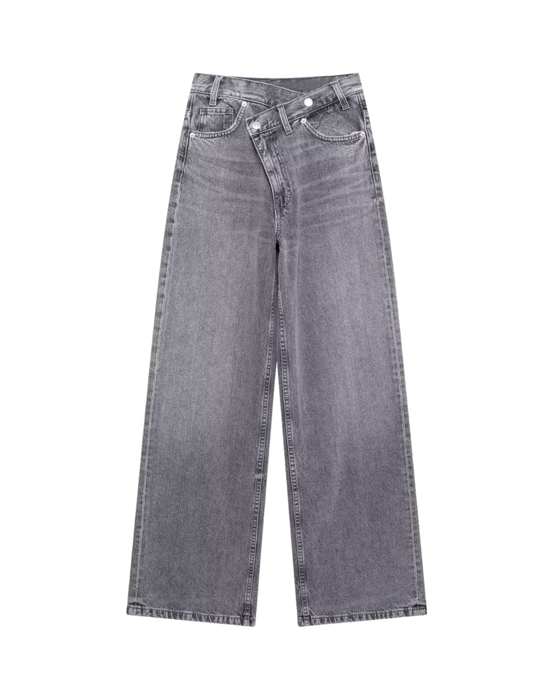 Demi | Wide Leg Jeans Dark Blue Indigo High Waisted Contrast Stitch