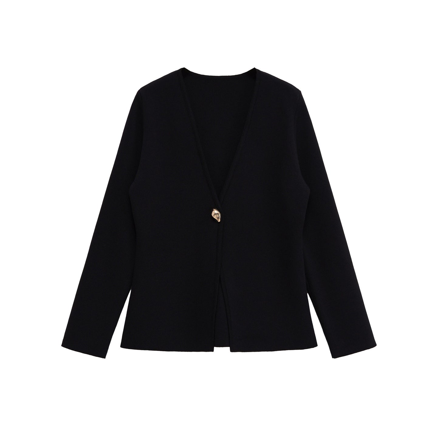 Margot | V Neck Cardigan Cream Long Sleeve Button Up