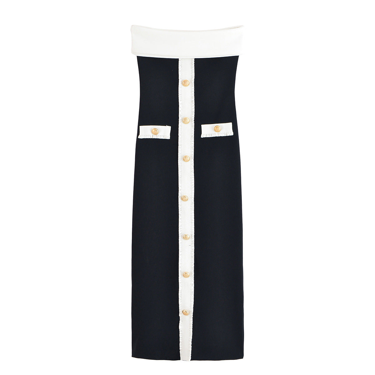 Sara | Elegant Strapless Maxi Dress Black