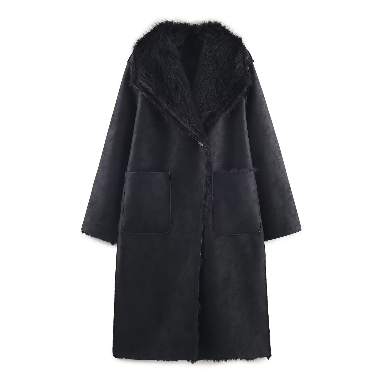 Thea | Vintage Long Shearling Coat