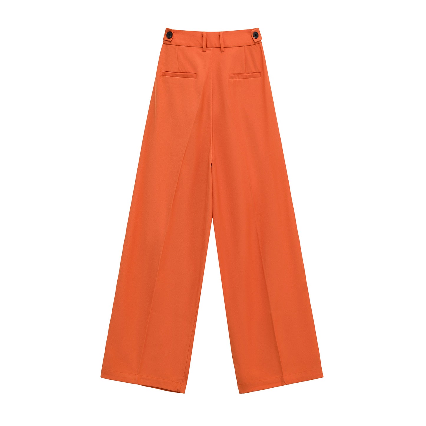 Yara | Tailored Wide Leg Trousers Orange High Waisted