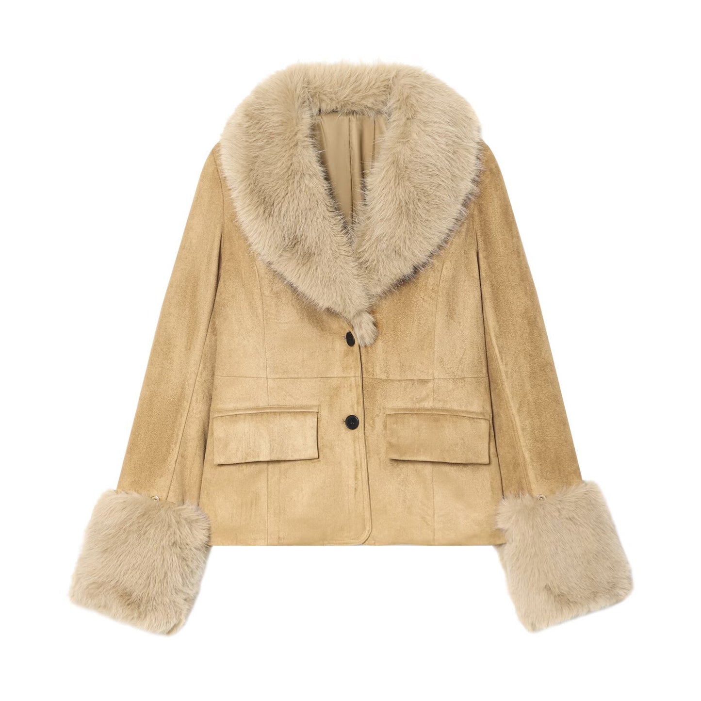 Luna | Winter Penny Lane Coat Camel Faux Fur