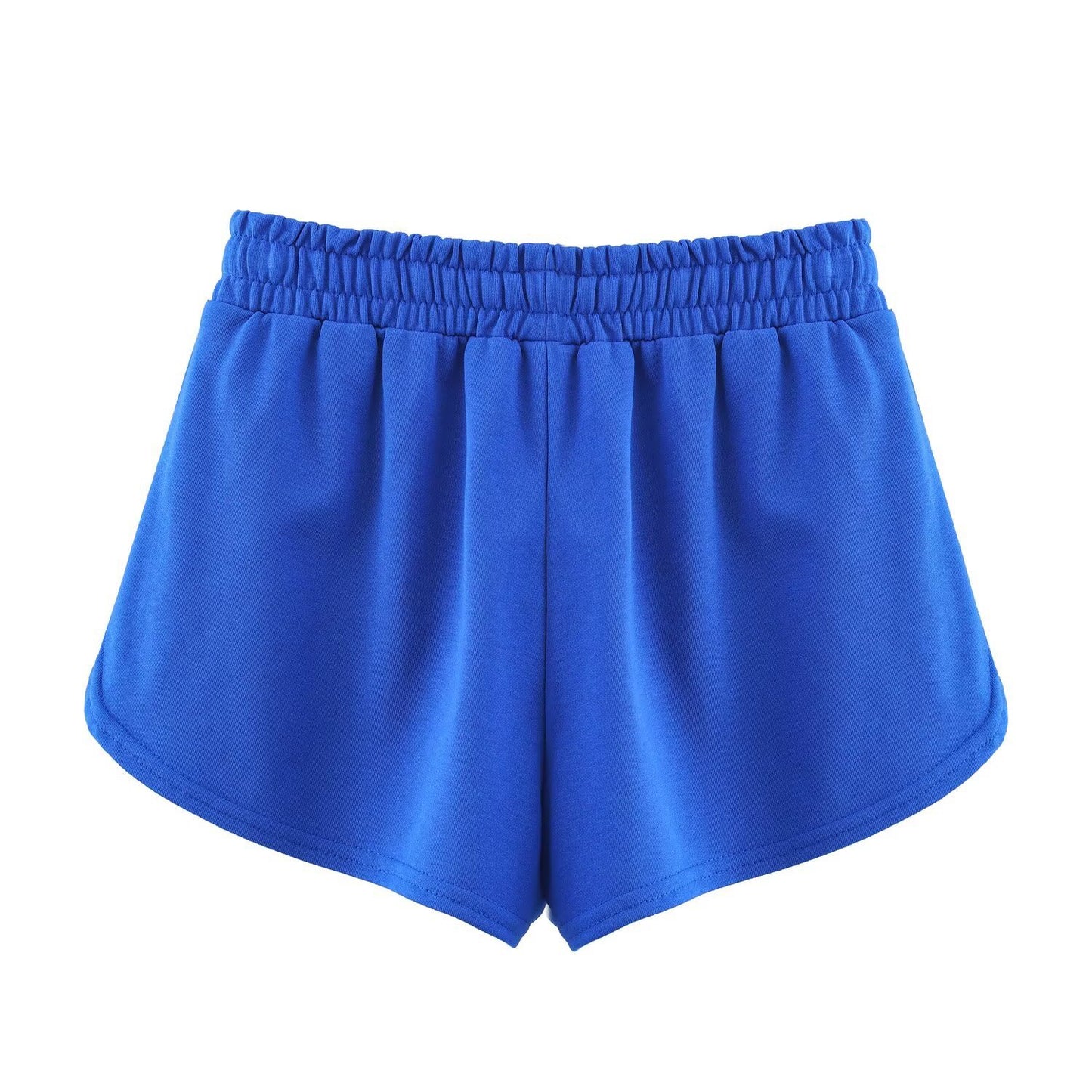 Maisie | Printed Athletic Shorts Blue Drawstring