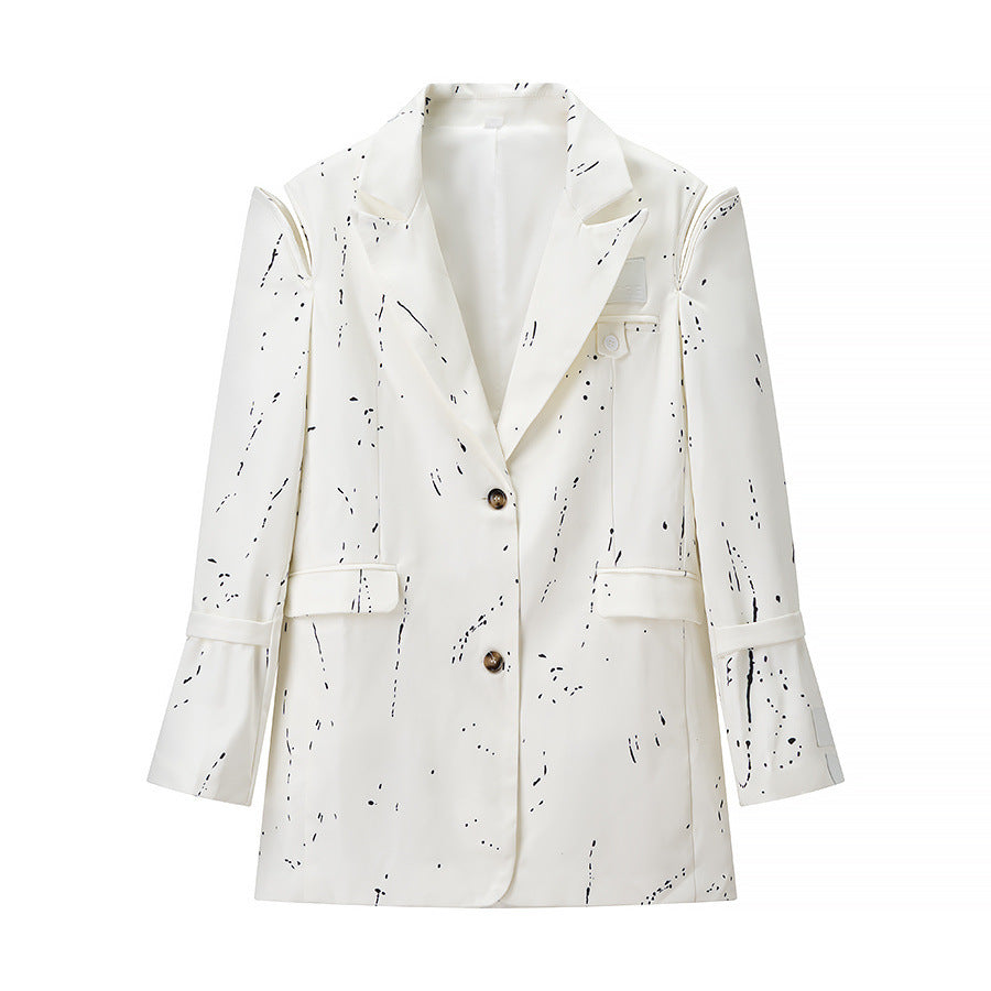 Aria | Casual Oversized Blazer White