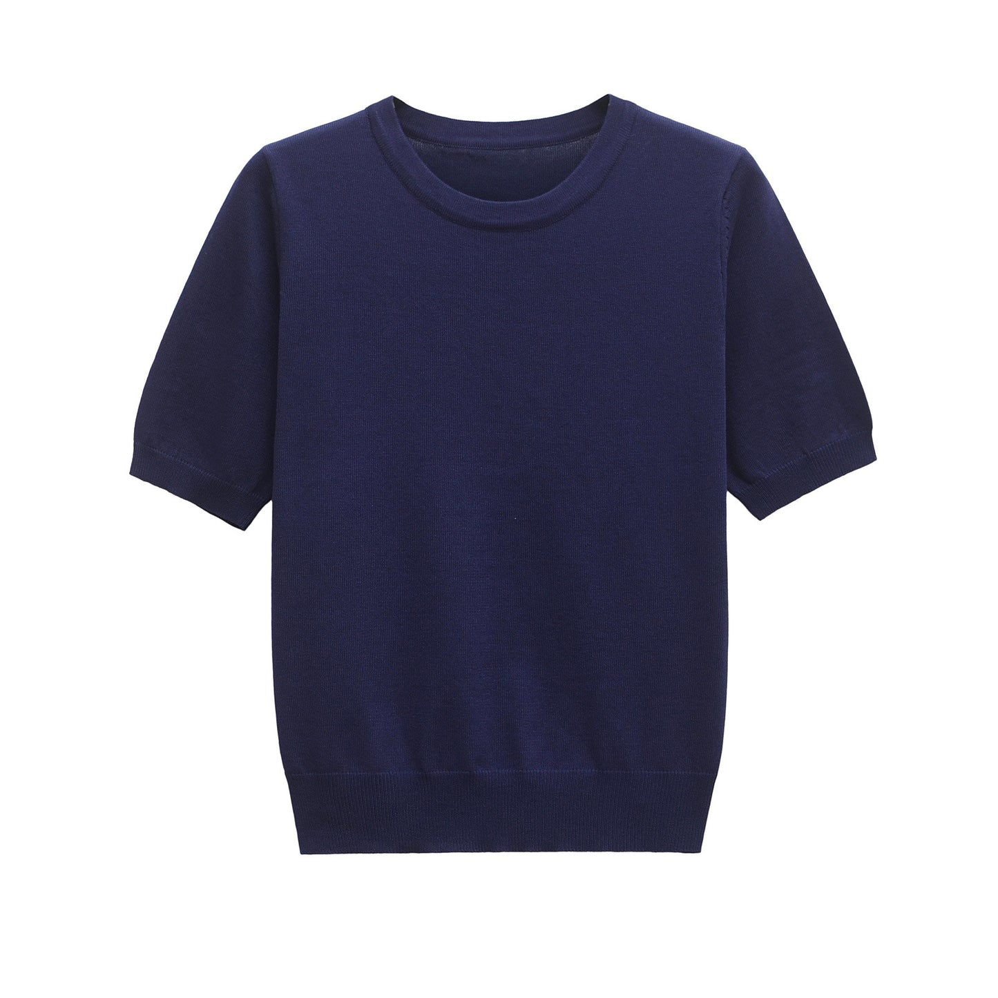 Stella | Knitted Top Yellow Short Sleeve Crew Neck