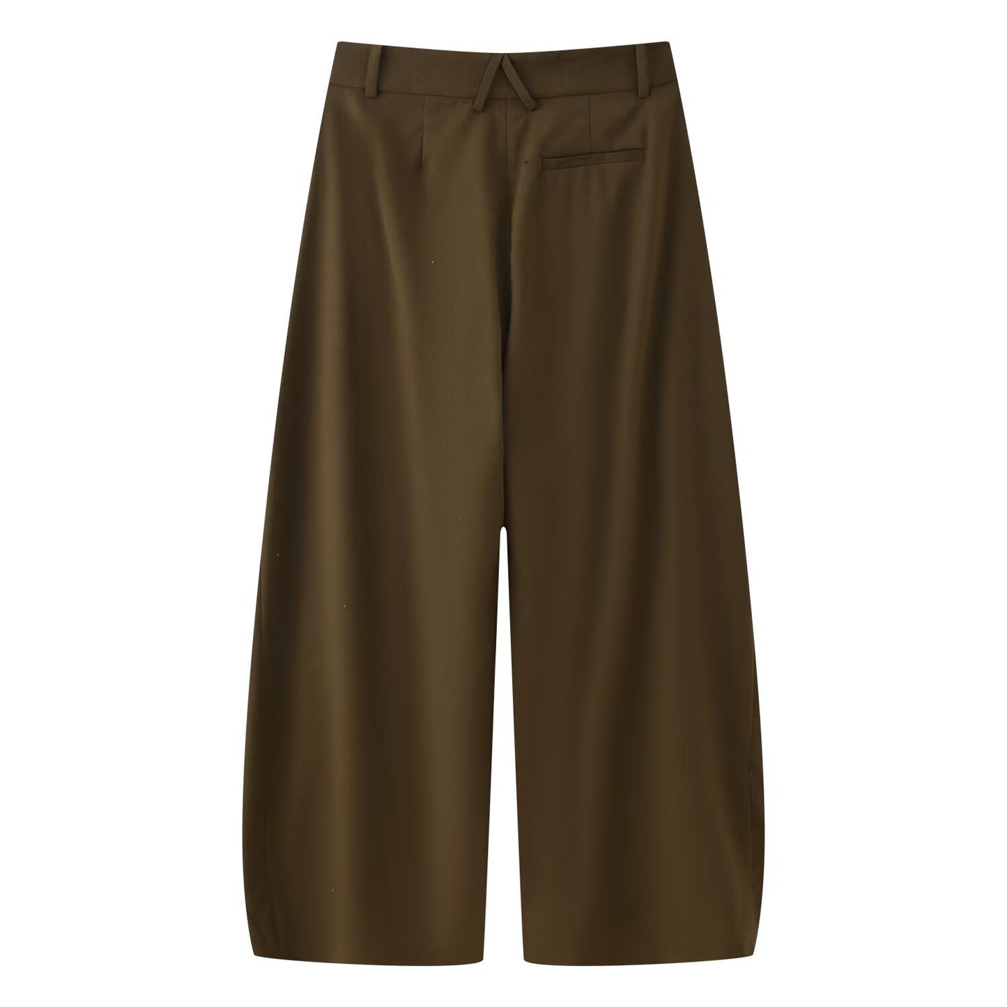 Margot | Pleated Wide Leg Pants Brown High Waisted