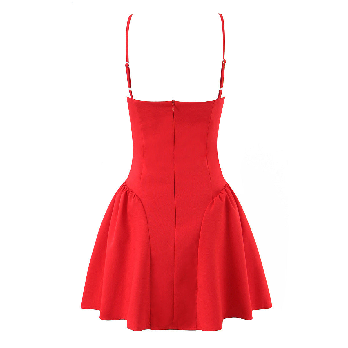 Lara | Summer A Line Mini Dress Red