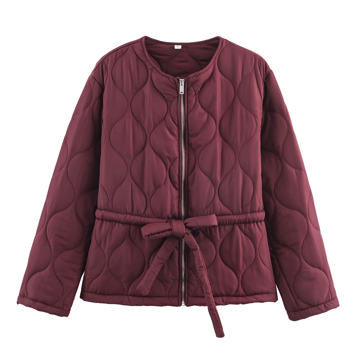 Thea | Autumn Quilted Jacket Brown Belted Zip Up Padded