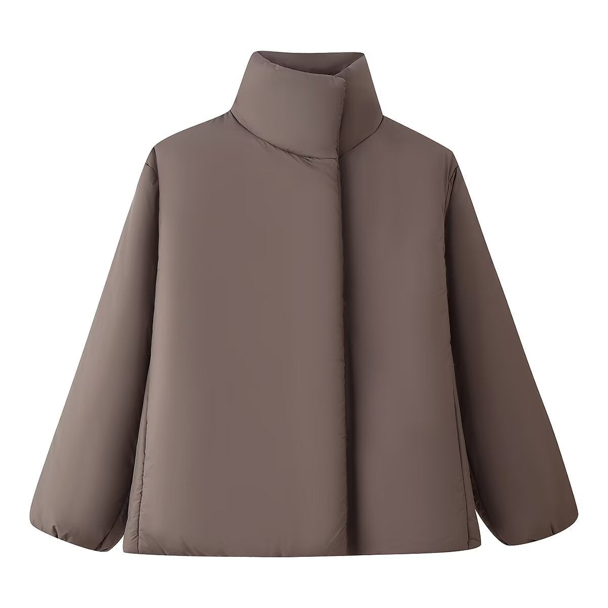 Maeve | Winter Puffer Jacket Black Oversized High Neck Quilted