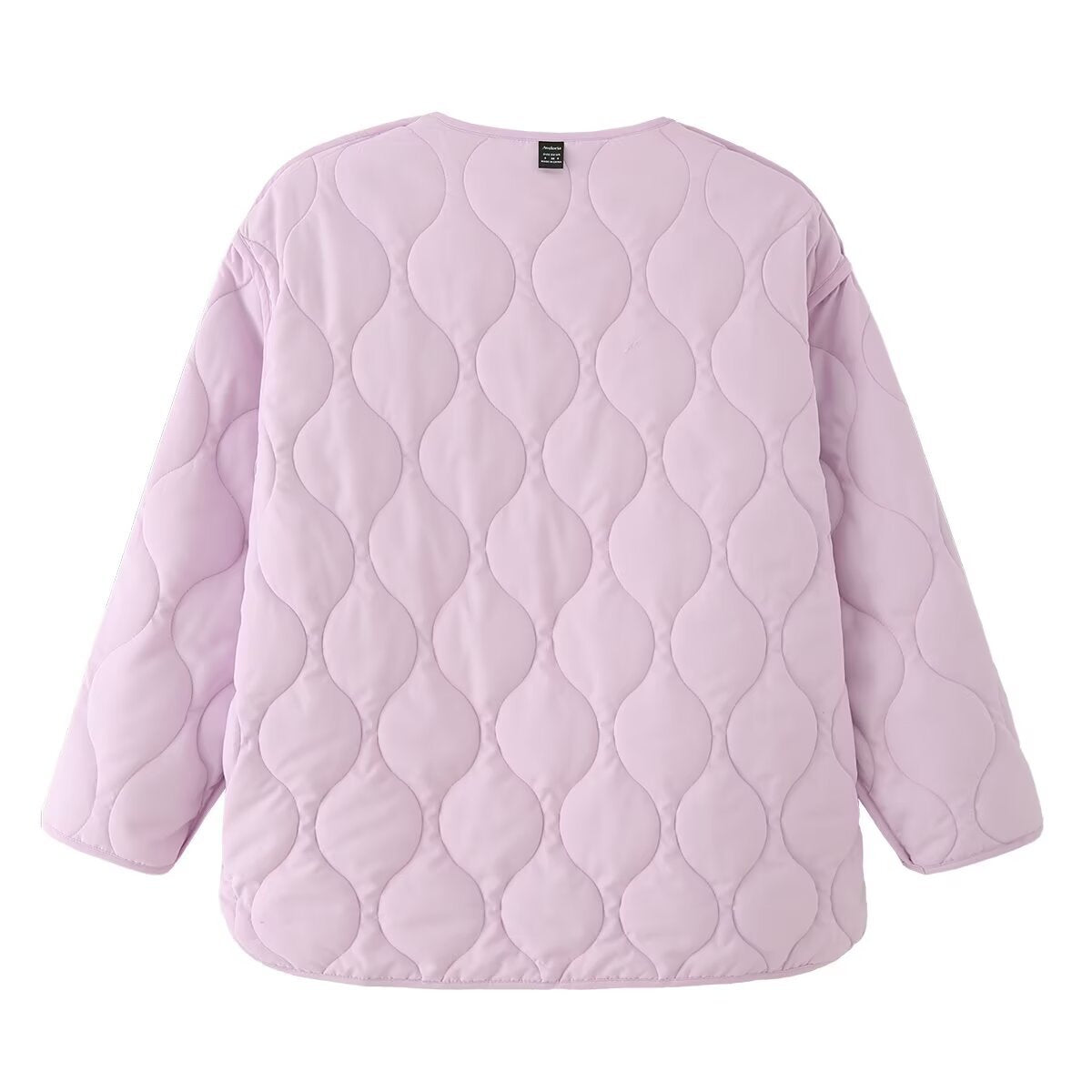 Maren | Quilted Jacket Pink Padded Collarless Button Up