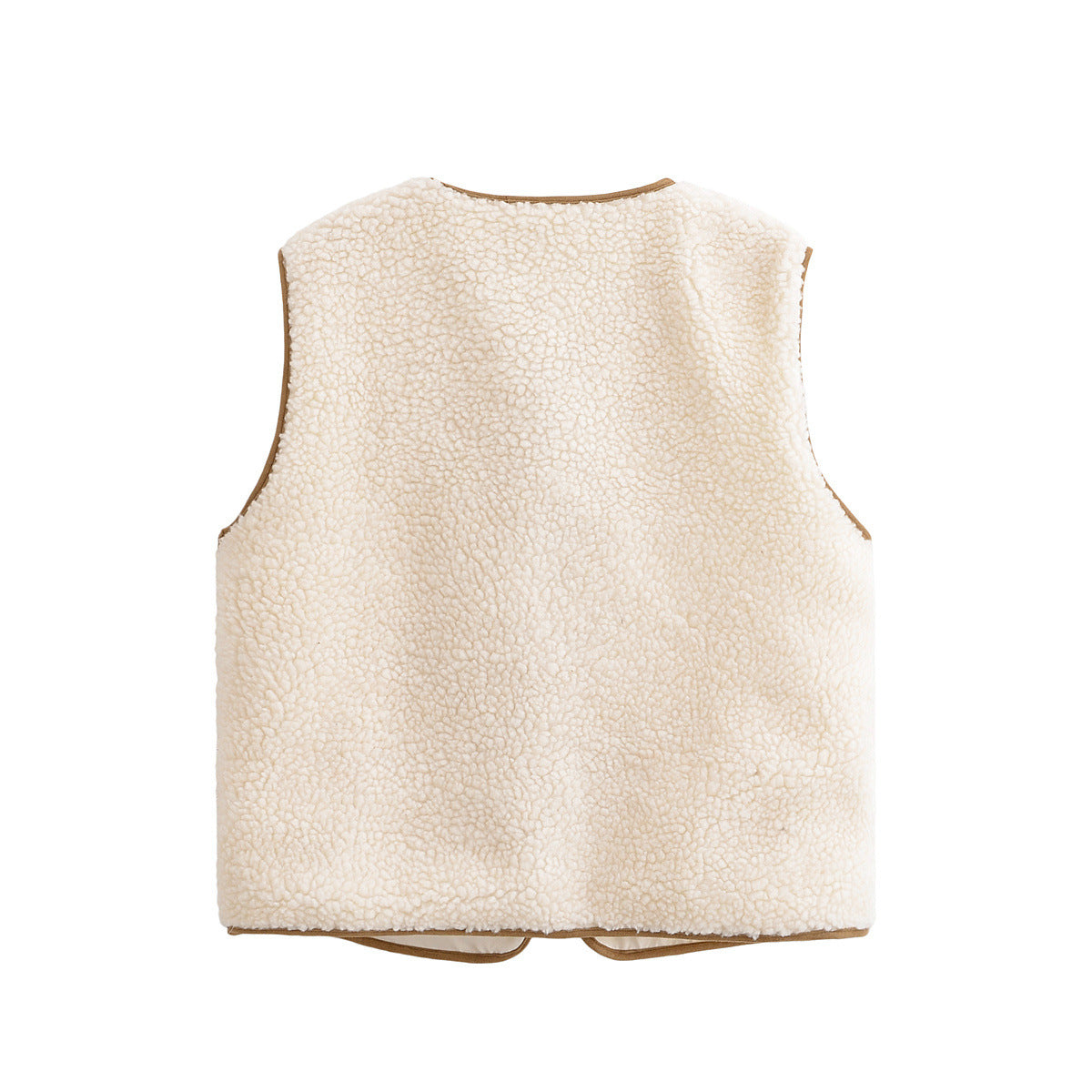 Camille | Sleeveless Tie Front Cardigan Cream Textured