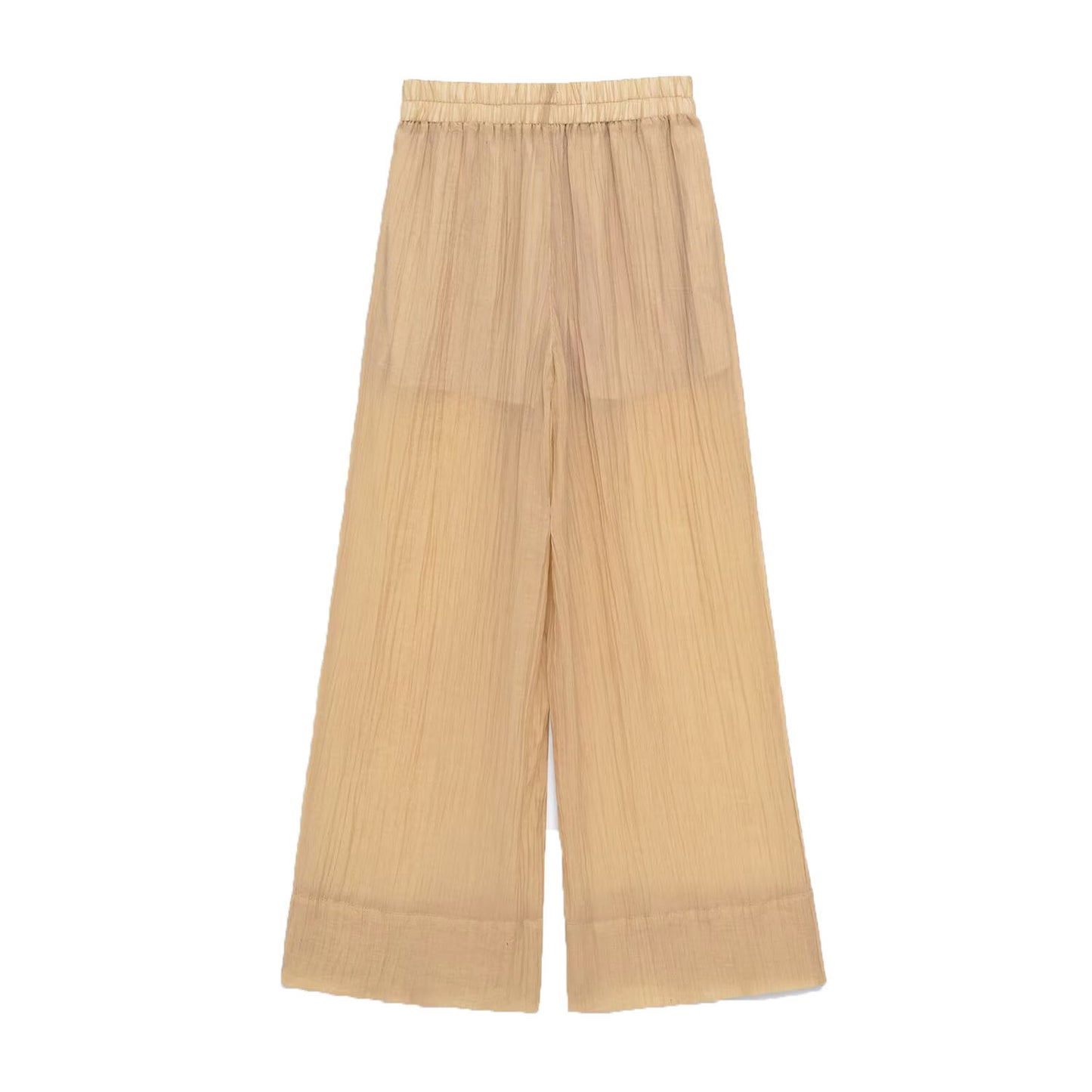 Ayla | Casual Wide Leg Trousers Cream Pleated