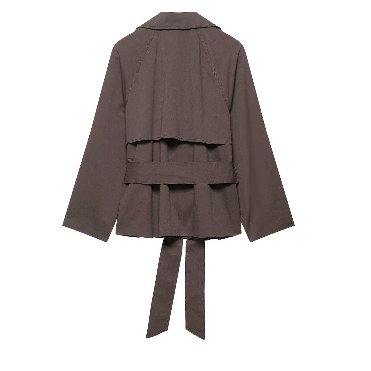 Rena | Smart Casual Belted Blazer Coat Brown Double Breasted