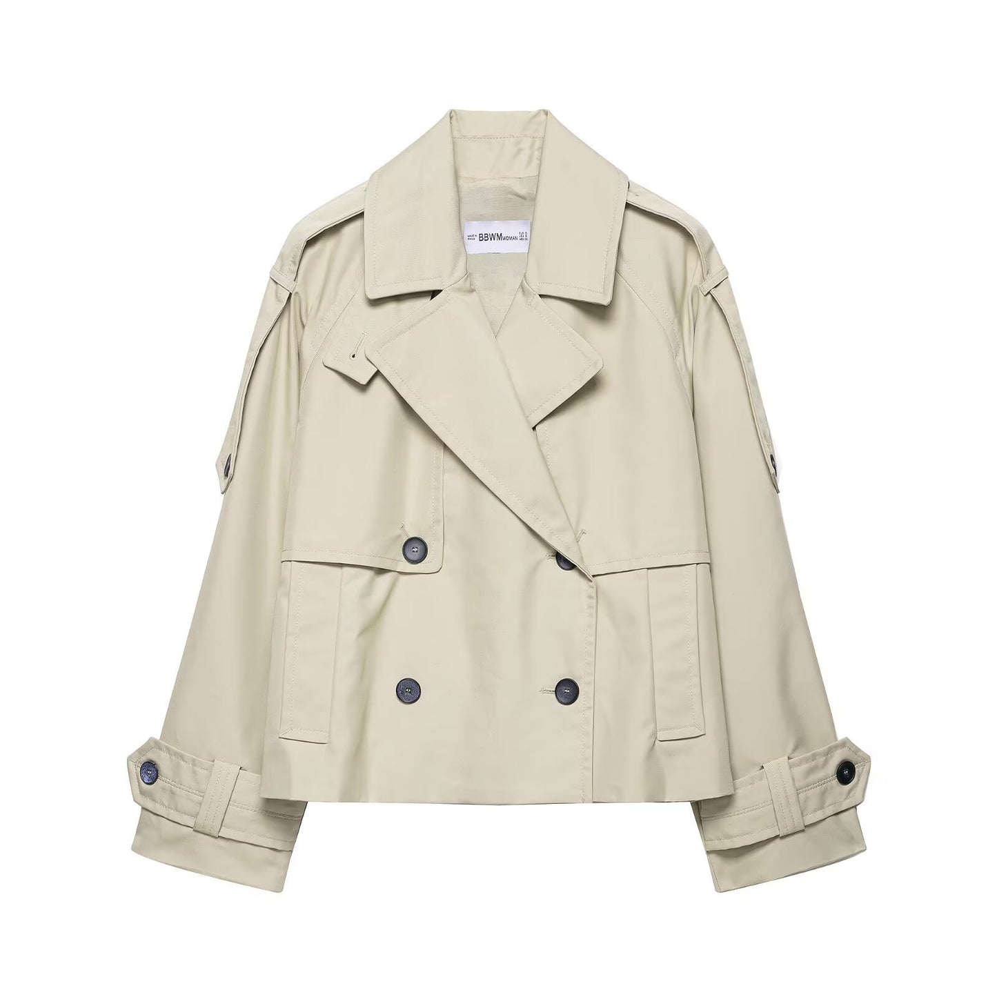 Fleur | Oversized Double Breasted Blazer Black Cropped