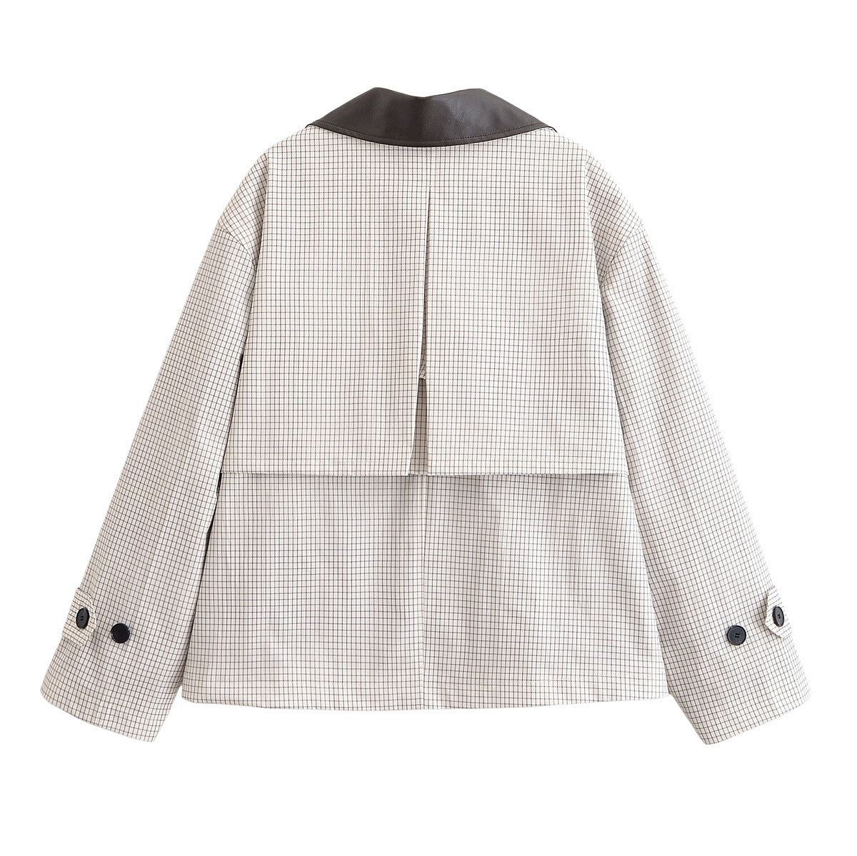 Margot | Smart Casual Plaid Blazer Cream Oversized Collared