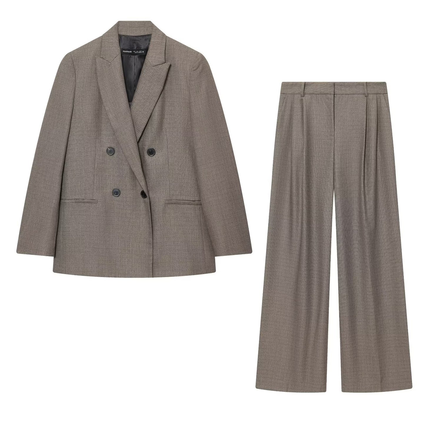 Stella | Smart Casual Double Breasted Blazer Pants Set Taupe