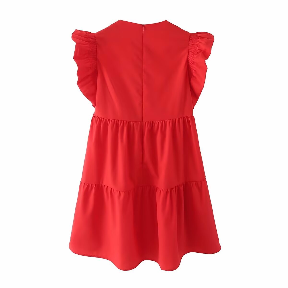 Bibi | Summer Tiered Mini Dress Red