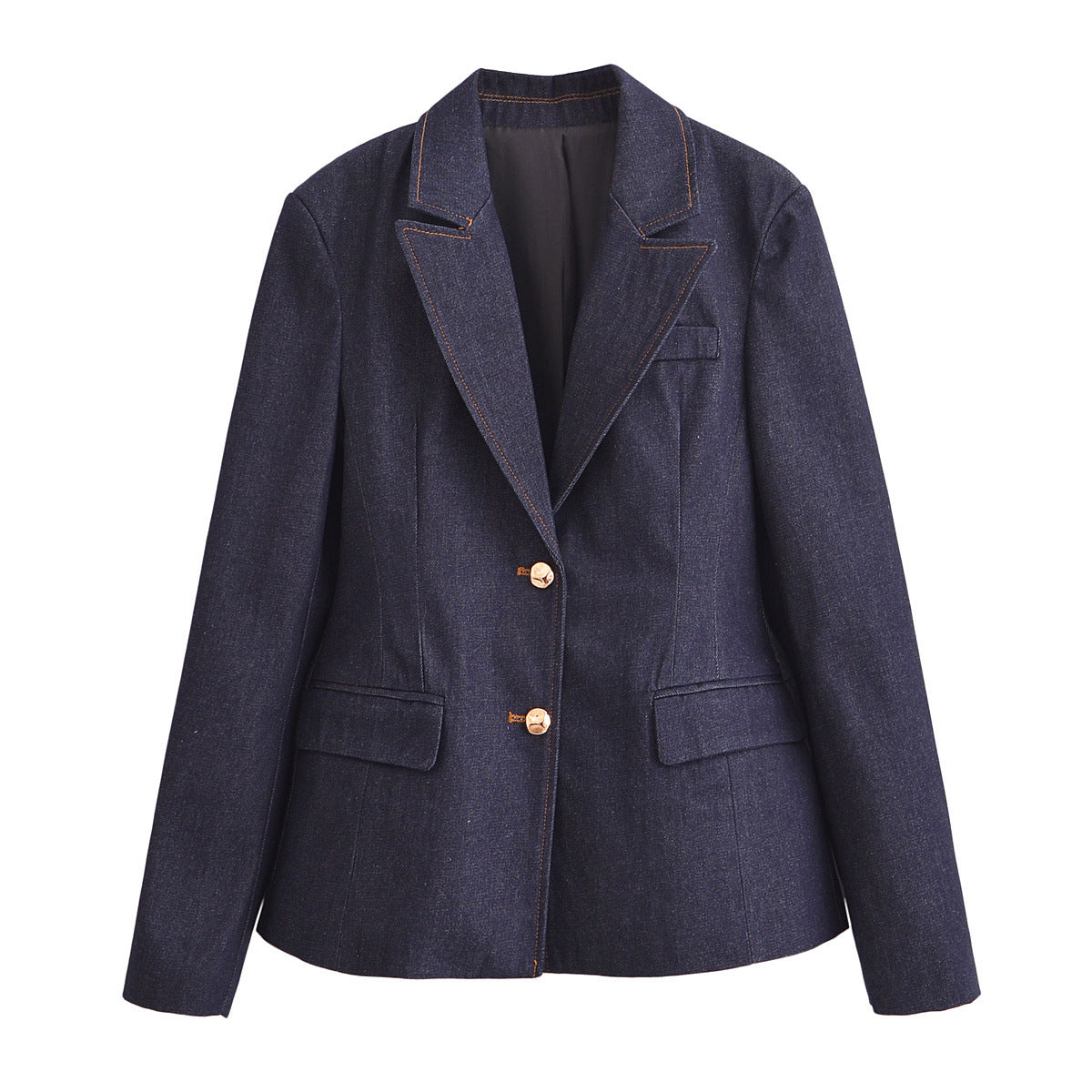 Dani | Denim Blazer Dark Blue Double Breasted