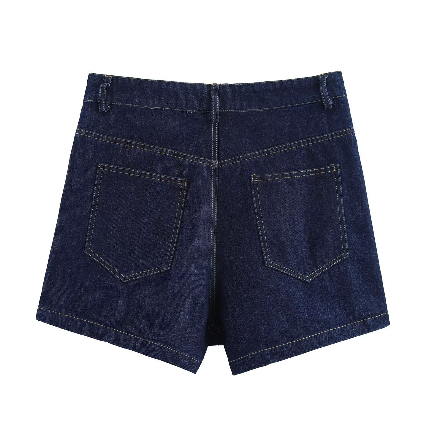 Vera | Mini Denim Shorts Dark Blue High Waisted A Line
