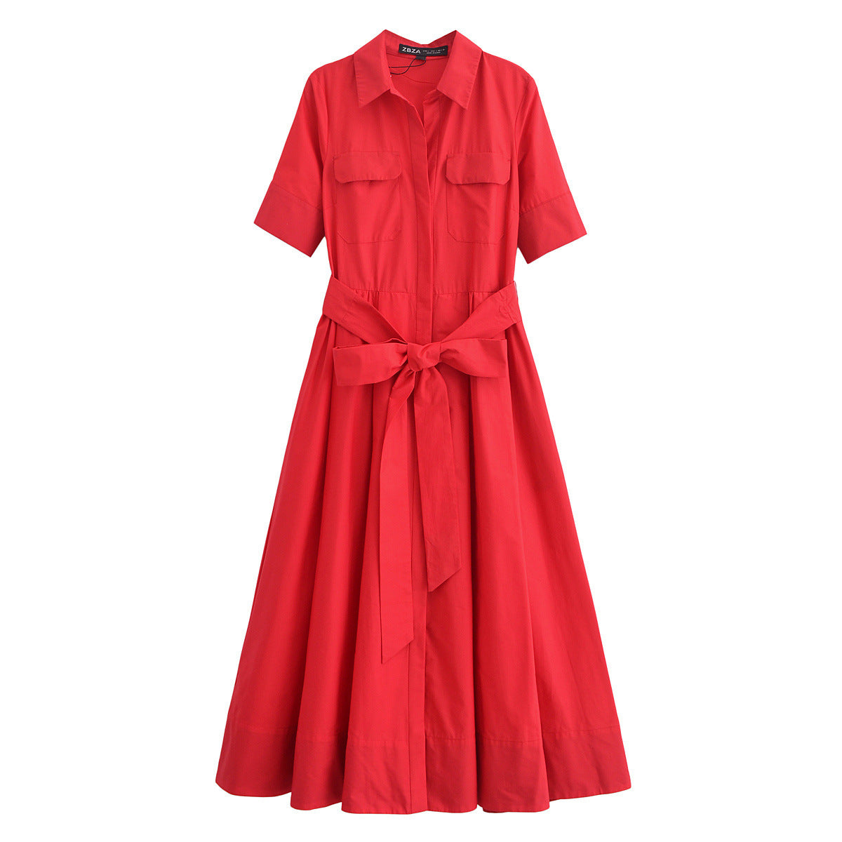Nala | Summer Belted Shirt Maxi Dress