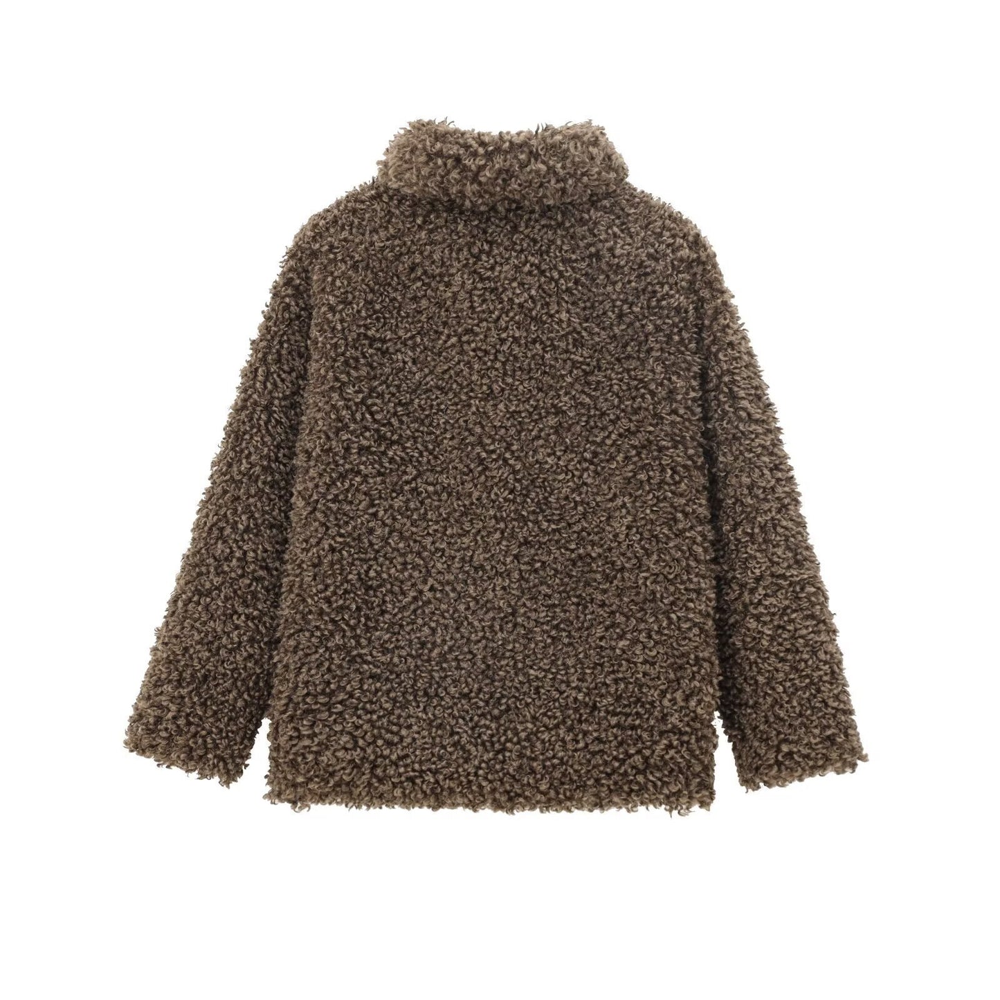 Margot | Oversized Sherpa Coat Brown