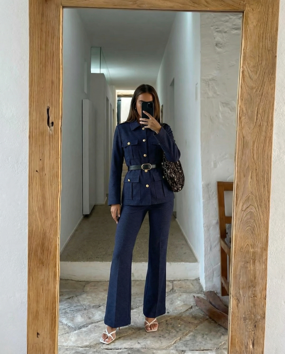Florence | Navy Co-ord Belted Suit