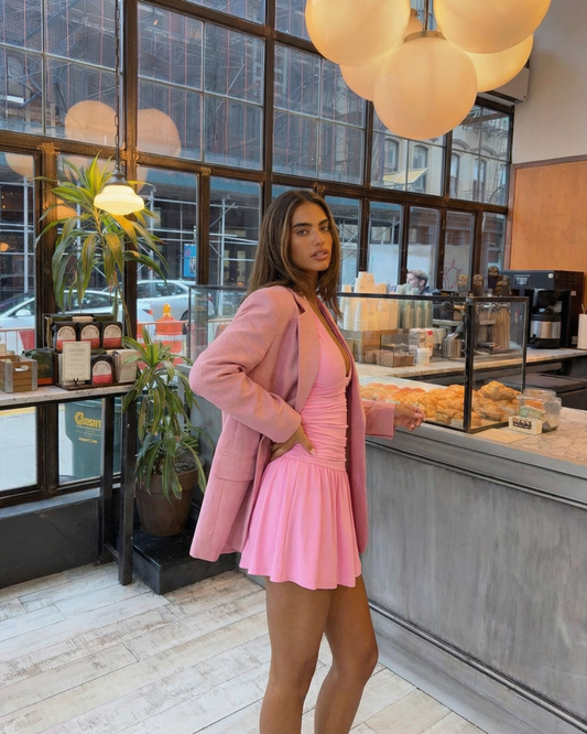 Fleur | Oversized Blazer Pink Single Breasted