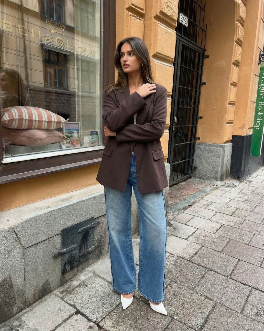 Thea | Oversized Blazer Brown Double Breasted