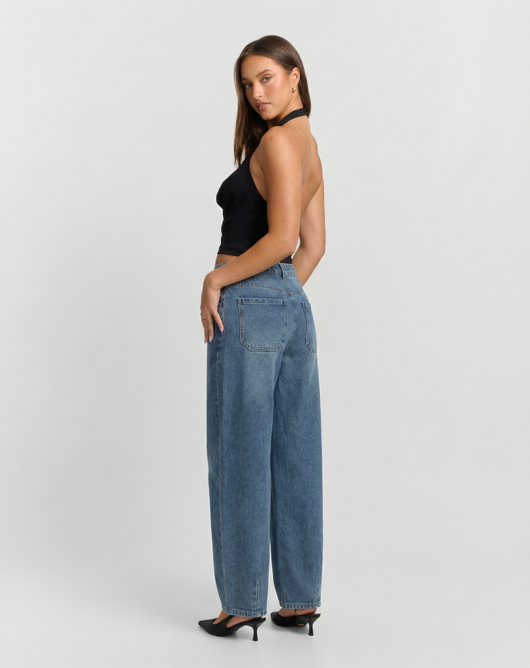 Margot | High Waisted Wide Leg Jeans Light Blue
