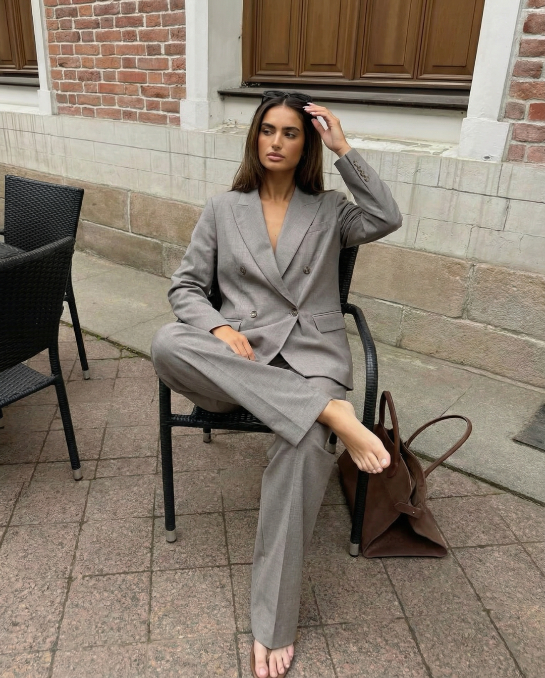Isla | Double Breasted Wide Trouser Suit