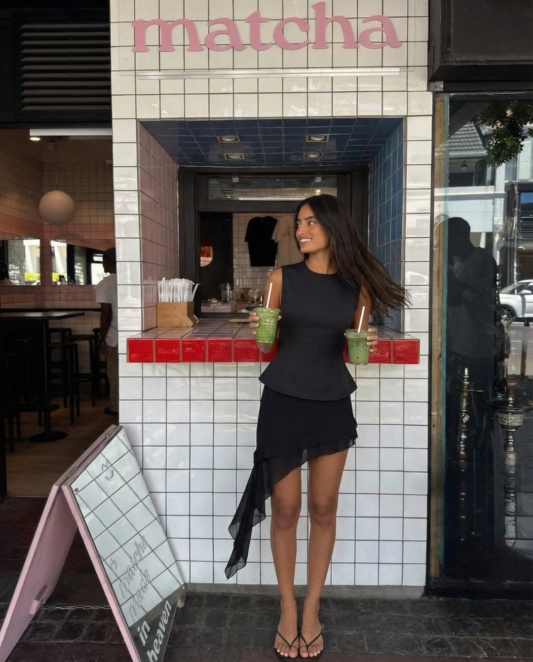 Dove | Elegant Peplum Top Black Fitted Sleeveless Tailored