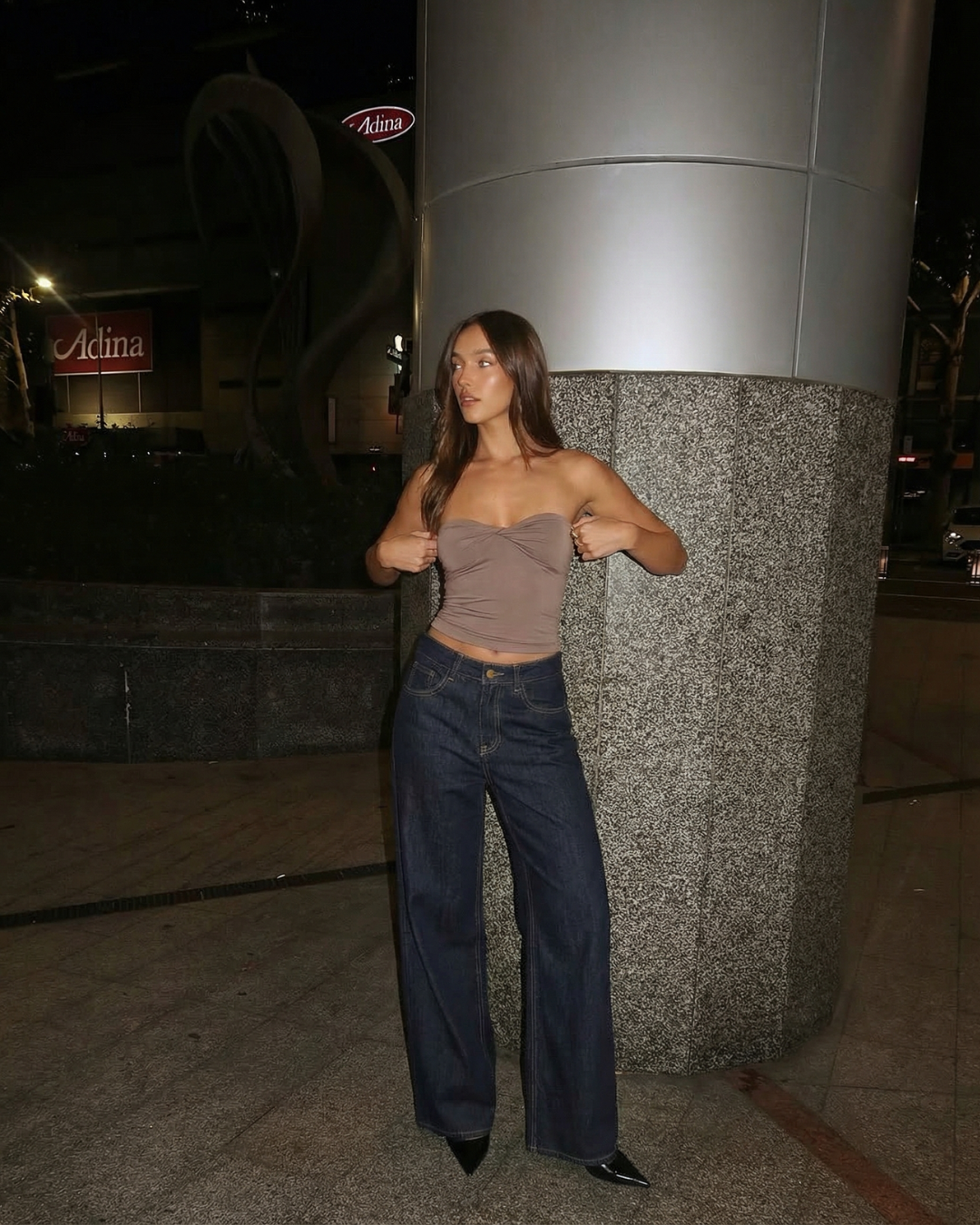 Margot | Wide Leg Jeans Dark Blue High Waisted