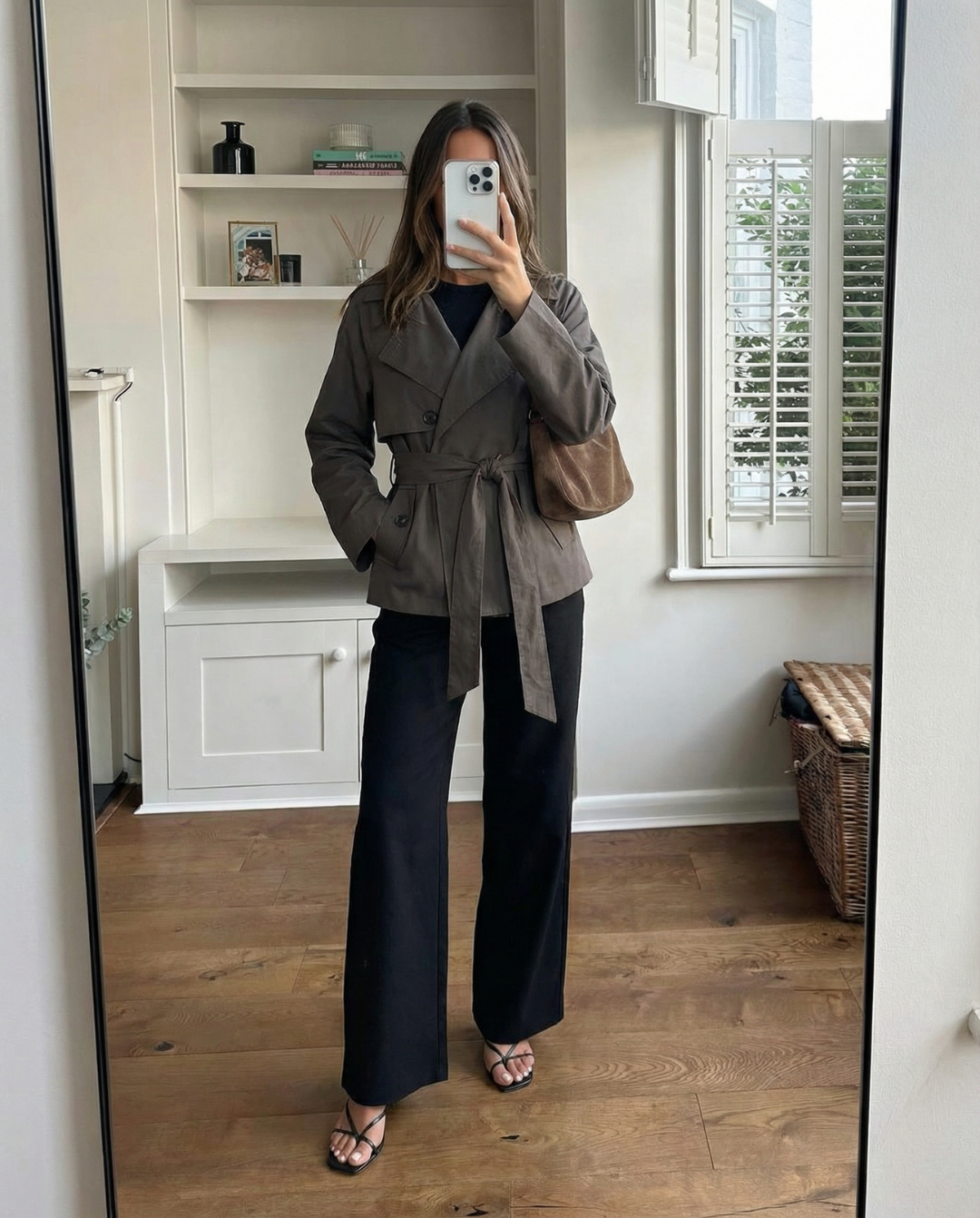 Rena | Smart Casual Belted Blazer Coat Brown Double Breasted