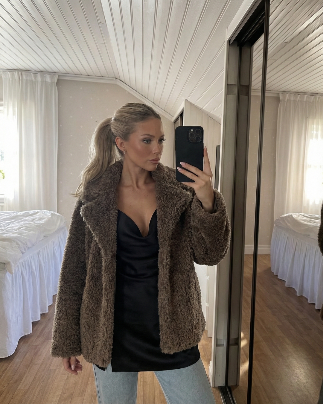 Iris | Winter Teddy Coat Brown