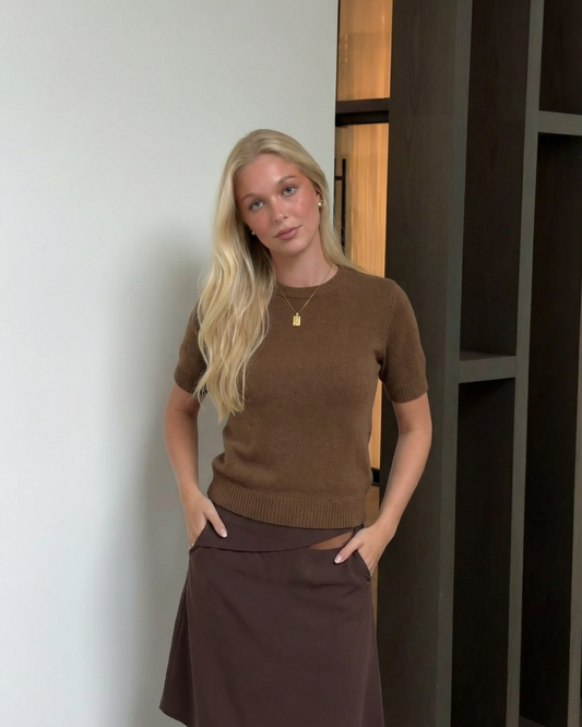 Amelie | Autumn Short Sleeve Knitted Top