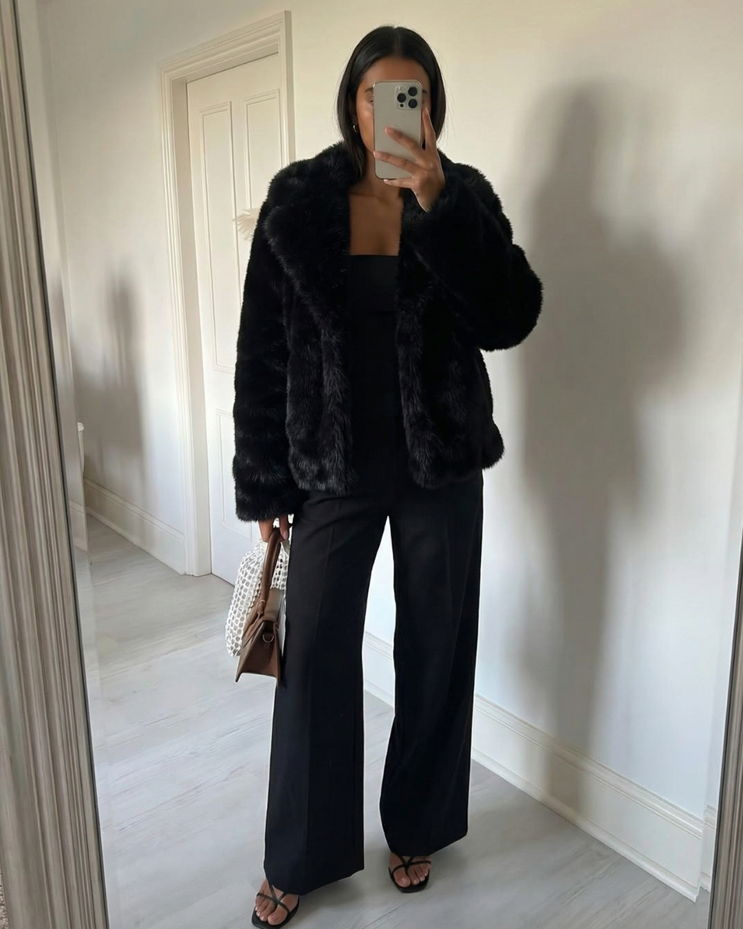 Amelie | Elegant Cropped Faux Fur Jacket