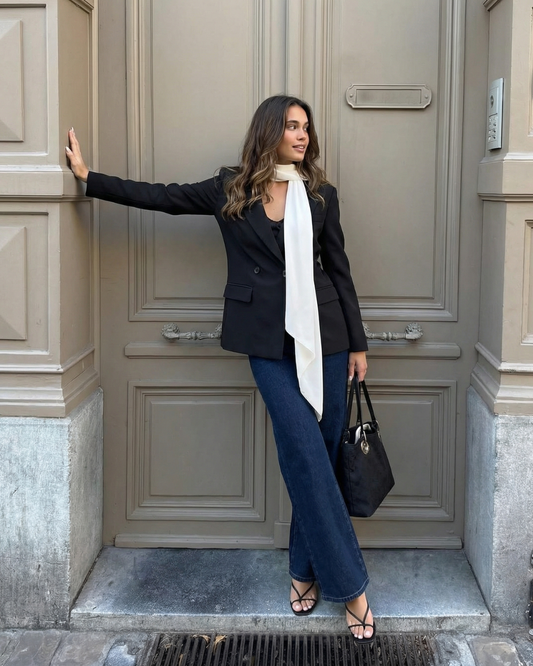 Vera | Tailored Black Blazer Long Sleeve Single Breasted