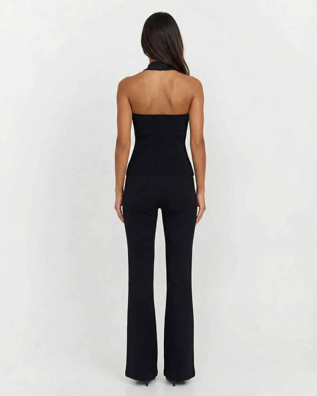Serena | Black Halter Neck Co-ord Set