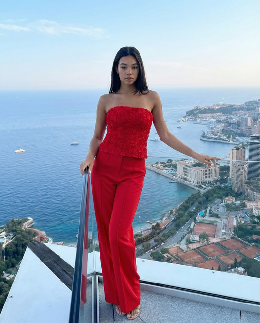 Scarlett | Floral Bandeau & Wide Leg Co-ord