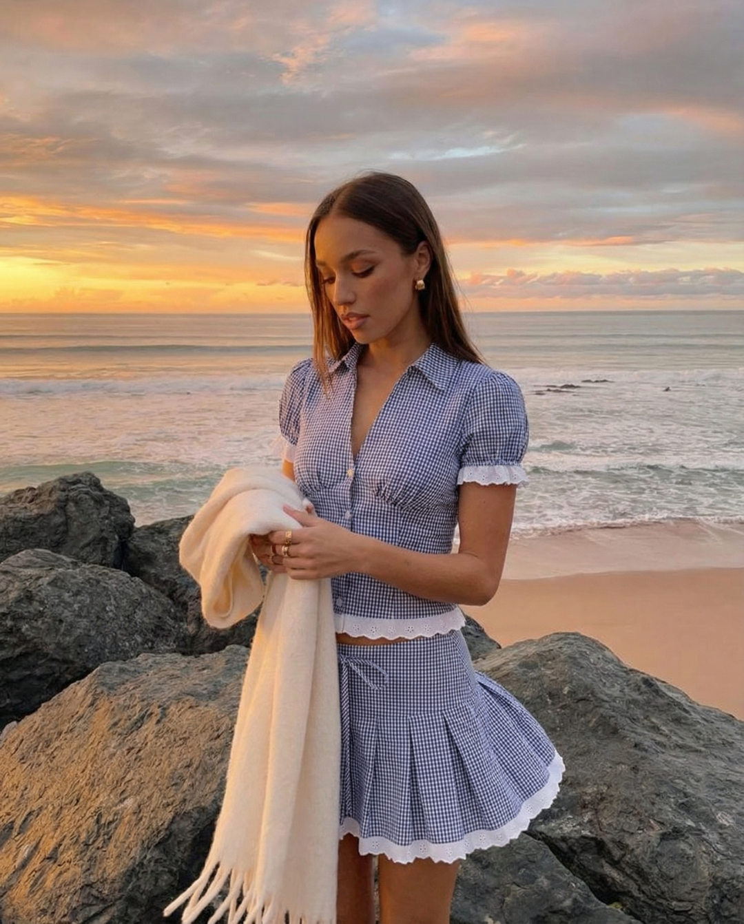 Daisy | Blue Mini Skirt Co-ord