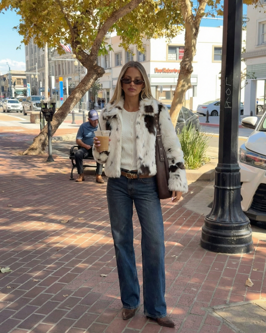 Lola | Cropped Faux Fur Jacket