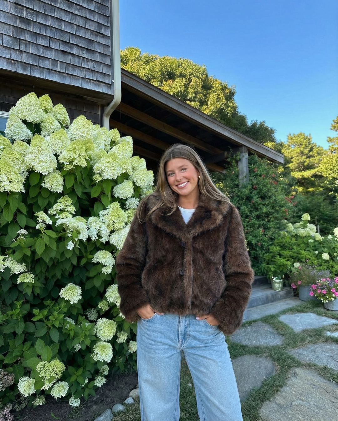 Sable | Winter Brown Faux Fur Jacket Plush