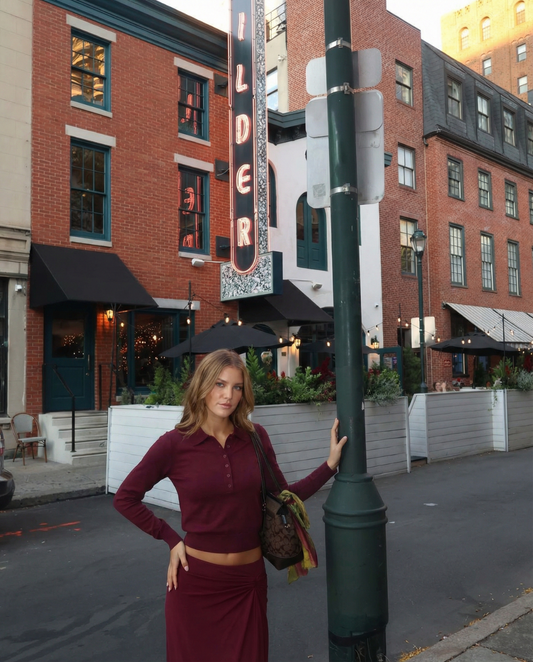 Ruby | Sophisticated Knit Long Sleeve Polo Jumper