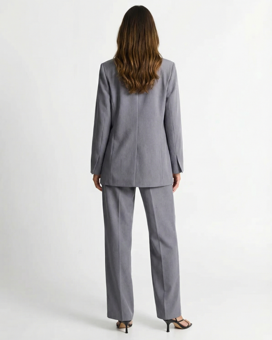 Freya | Smart Casual Grey Suit Double Breasted