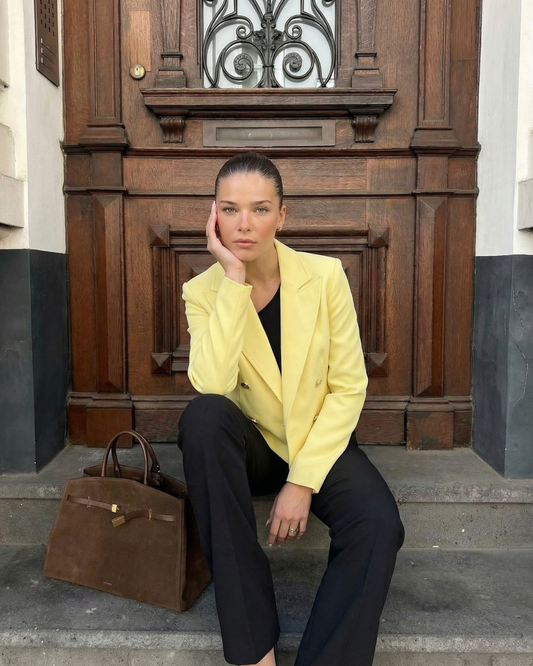 Maren | Summer Cropped Blazer Yellow