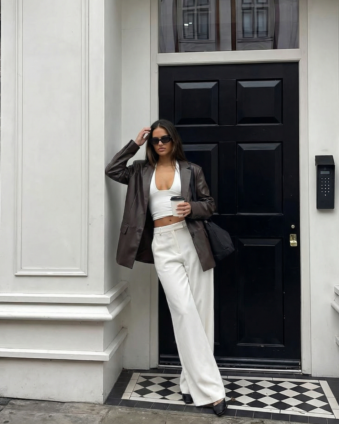 Lyla | Smart Casual Faux Leather Blazer