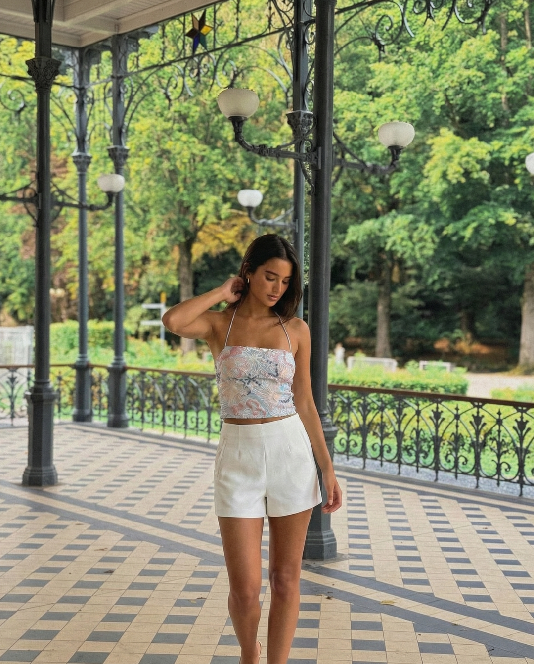 Thea | Tailored Shorts White High Waisted Smart Casual