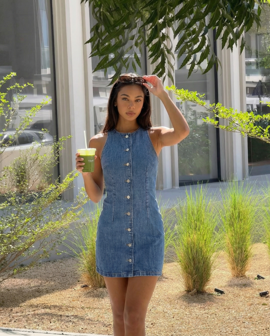 Bea | Casual Denim Mini Dress Blue